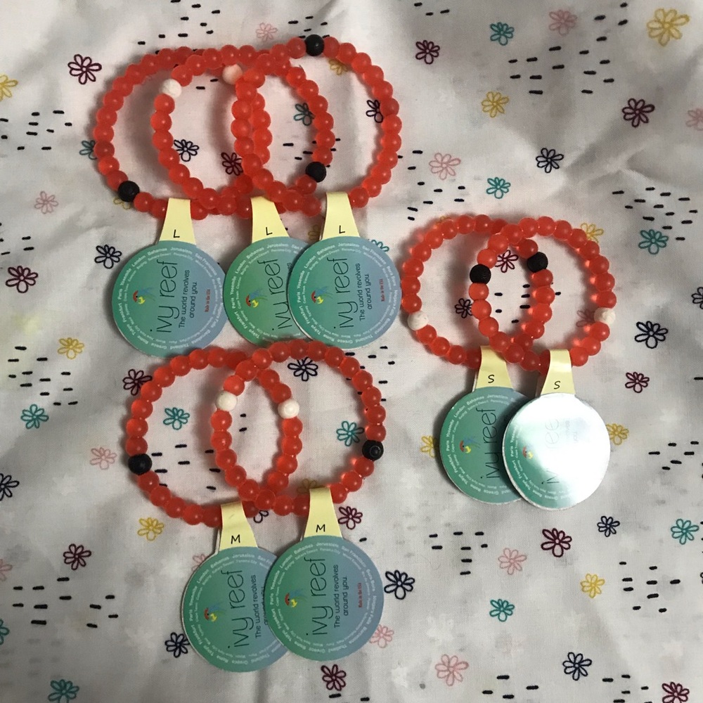 Orange Ivy Reef Lokia Jelly Bracelets